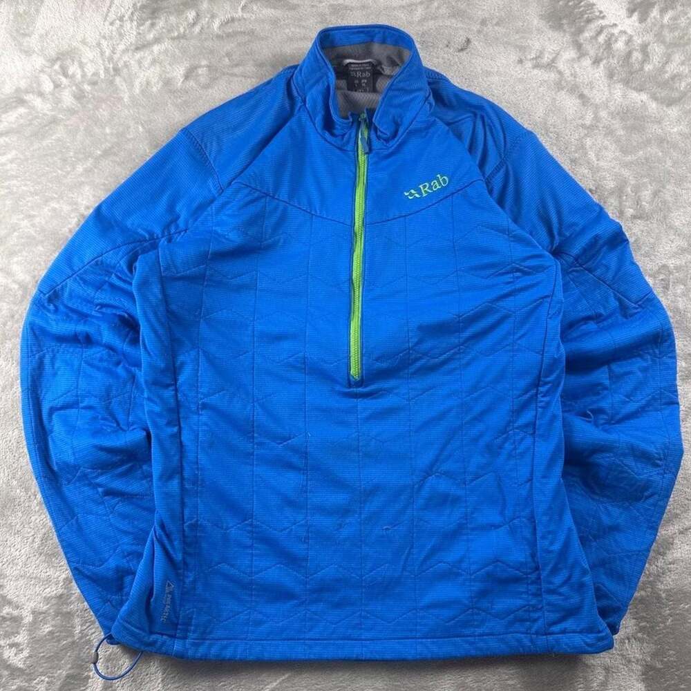 Rab Paradox Pull-On Polartec Quilted Jacket womens Large Green Blue Pullover